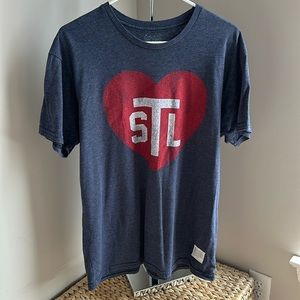 ORIGINAL RETRO BRAND Heart STL St. Louis T-Shirt